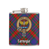 Flasques Clan Carnegie Crest sur Tartan (Devant)