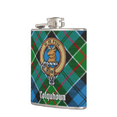 Flasques Clan Colquhoun Crest sur Tartan (Gauche)