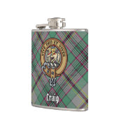 Flasques Clan Craig Crest sur Tartan (Gauche)