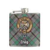 Flasques Clan Craig Crest sur Tartan (Devant)
