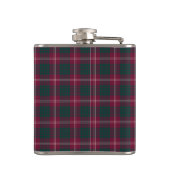 Flasques Clan Crawford Tartan Maroon Plaid Monogramme (Dos)