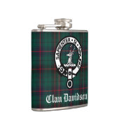 Flasques Clan Davidson Crest Badge et Tartan (Droite)