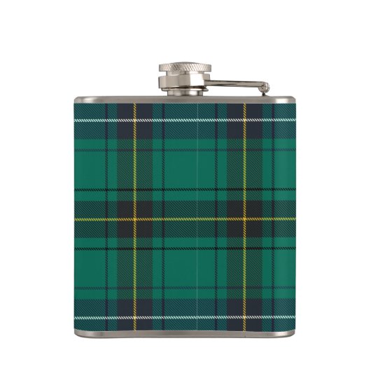 Flasques Clan écossais Plaid Henderson Green Black Check (Dos)