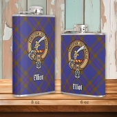 Flasques Clan Elliot Crest sur Tartan moderne