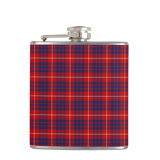 Flasques Clan Hamilton Bright Red et Royal Blue Tartan (Devant)