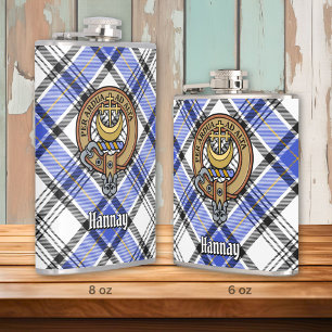 Flasques Clan Hannay Crest sur Tartan