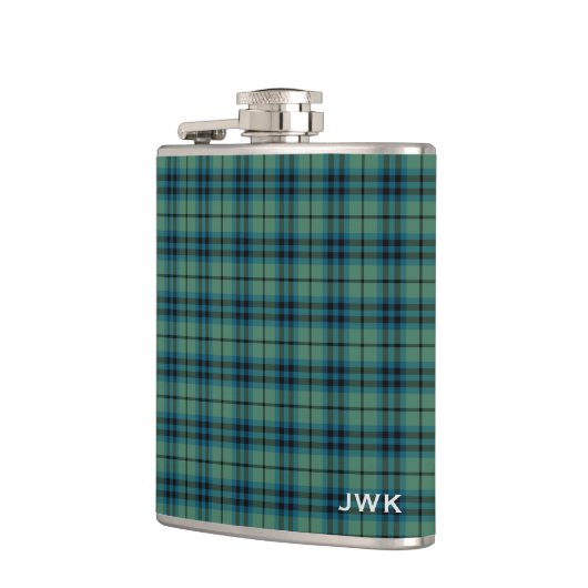 Flasques Clan Keith Vert clair écossais Tartan Monogramme (Gauche)