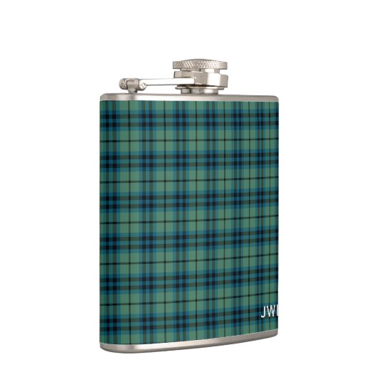 Flasques Clan Keith Vert clair écossais Tartan Monogramme (Droite)
