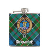 Flasques Clan Kirkpatrick Crest sur Tartan (Devant)