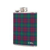 Flasques Clan Lindsay Tartan Monogrammed (Gauche)
