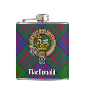 Flasques Clan MacDonald Crest sur Tartan (Devant)