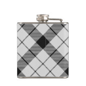 Flasques Clan MacFarlane Crest sur tarte noir et blanc (Dos)