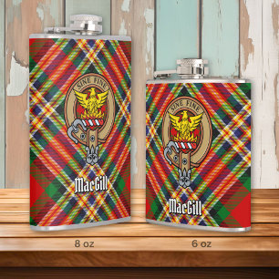 Flasques Clan MacGill Crest sur Tartan