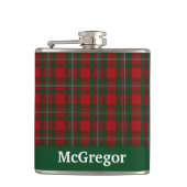 Flasques Clan MacGregor Tartan Plaid personnalisé (Devant)