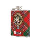 Flasques Clan MacLean Crest sur Tartan (Gauche)
