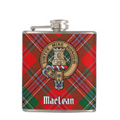 Flasques Clan MacLean Crest sur Tartan (Devant)