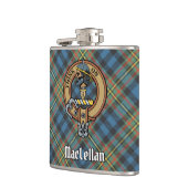 Flasques Clan MacLellan Crest over Ancient Tartan (Gauche)