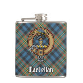 Flasques Clan MacLellan Crest over Ancient Tartan (Devant)