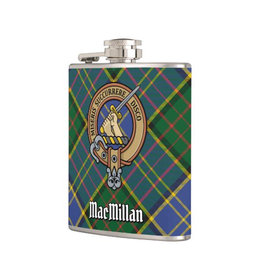 Flasques Clan MacMillan Crest sur la chasse Tartan (Gauche)