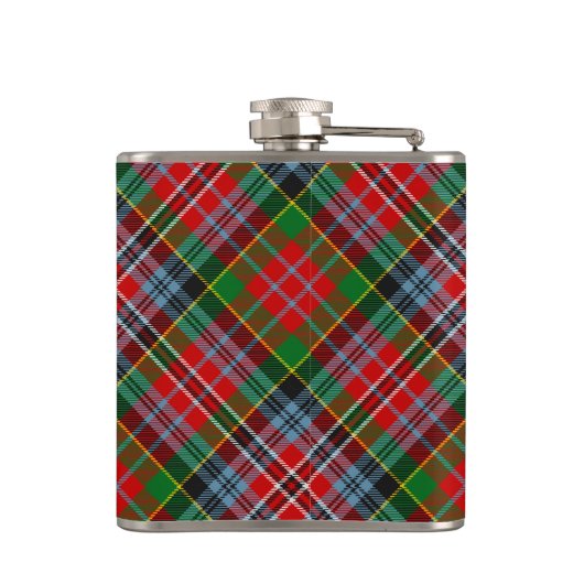 Flasques Clan MacPherson Crest sur Tartan (Dos)