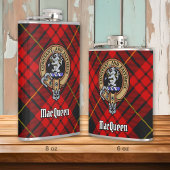 Flasques Clan MacQueen Crest sur Tartan