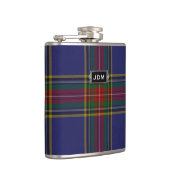 Flasques Clan monogramme MacBeth Tartan Tartan Plaid Flask (Droite)