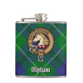 Flasques Clan Oliphant Crest sur Tartan (Devant)