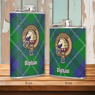 Flasques Clan Oliphant Crest sur Tartan