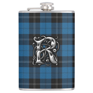 Flasques Clan Ramsay tartan bleu et noir de Ramsey de