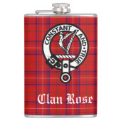 Flasques Clan Rose Crest Badge et Tartan (Devant)