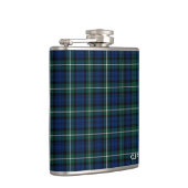Flasques Clan vert et bleu Forbes Tartan Monogramme (Droite)