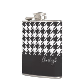 Flasques Classic moderne noir et blanc Houndstooth (Gauche)