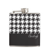 Flasques Classic moderne noir et blanc Houndstooth (Devant)