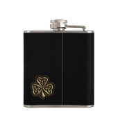 Flasques Classy chic or chanceux look shamrock cuir hanche (Dos)