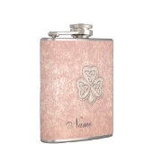 Flasques Classy chic perle chanceux shamrock personnalisé (Droite)