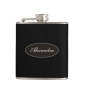 Flasques Classy Elegant Script Nom personnalisé Personnalis (Devant)