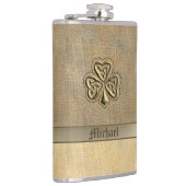 Flasques Classy or irlandais porte-bonheur look shamrock (Droite)