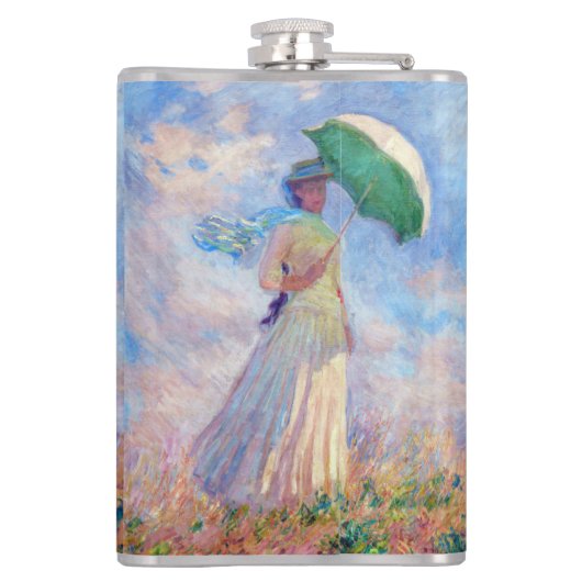 Flasques Claude Monet - Femme avec un parasol face à droite (Dos)