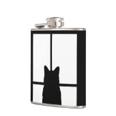 Flasques Clic de chat noir de fenêtre pour customiser un (Gauche)