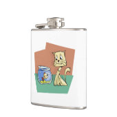 Flasques Clipart de chat et de poisson (Gauche)