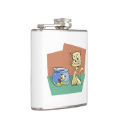 Flasques Clipart de chat et de poisson (Droite)