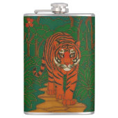 Flasques Cloisonne Art Tiger on the Jungle Path (Devant)