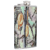 Flasques Close-up scene of birch log stumps, rustic charm (Droite)