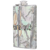 Flasques Close-up scene of birch log stumps, rustic charm (Gauche)