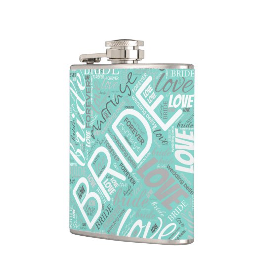 Flasques Cloud blanc de mot de mariée ID253 (Gauche)