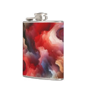 Flasques Cloud d'aquarelle Abstraite de Garnet Red Smokey (Gauche)