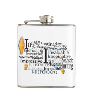 Flasques Cloud Word Adjectif commençant par la lettre I