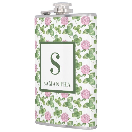 Flasques Clover violet | Monogramme de la Saint Patrick (Gauche)