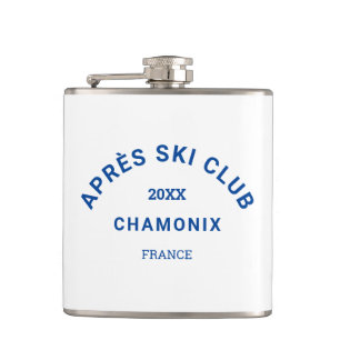 Flasques Club Après-Ski Couronne Bleu Royale de la Station 