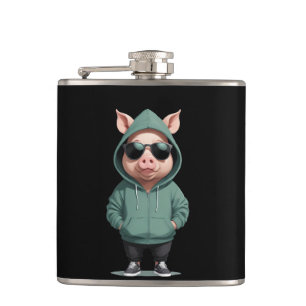 Flasques Cochon portant Sweat - shirt à capuche drôle Cool 